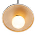 Justice Designs - CER-6325-MTGD-MBLK-BKCD - One Light Pendant - Radiance - Matte White with Champagne Gold