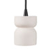 Justice Designs - CER-6500-BIS-MBLK-BKCD - One Light Pendant - Radiance - Bisque