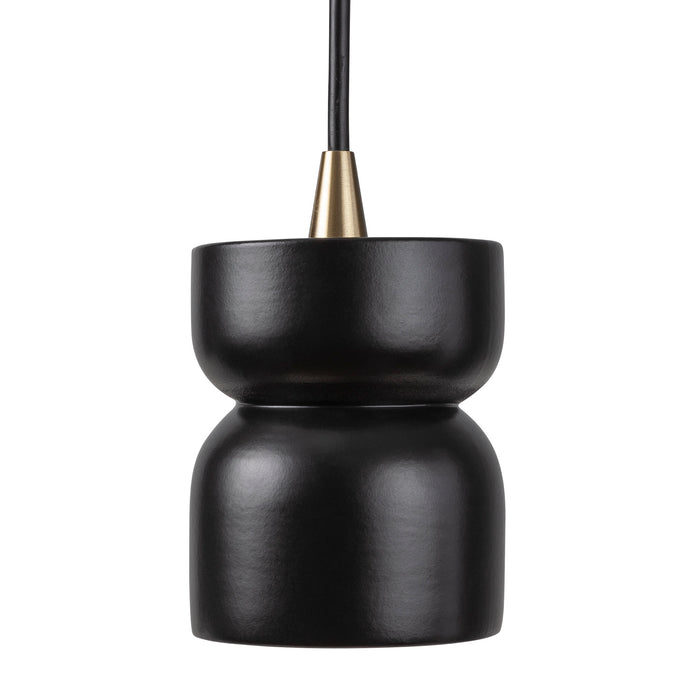 Justice Designs - CER-6500-CRB-ABRS-BKCD - One Light Pendant - Radiance - Carbon - Matte Black