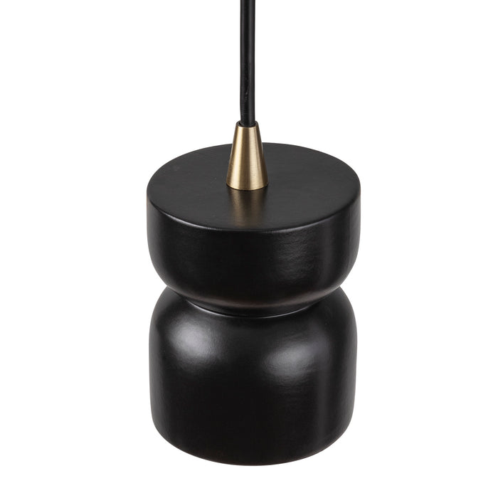 Justice Designs - CER-6500-CRB-ABRS-BKCD - One Light Pendant - Radiance - Carbon - Matte Black