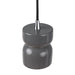 Justice Designs - CER-6500-GRY-CROM-BKCD - One Light Pendant - Radiance - Gloss Grey