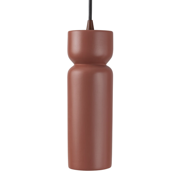 Justice Designs - CER-6510-CLAY-DBRZ-BKCD - One Light Pendant - Radiance - Canyon Clay