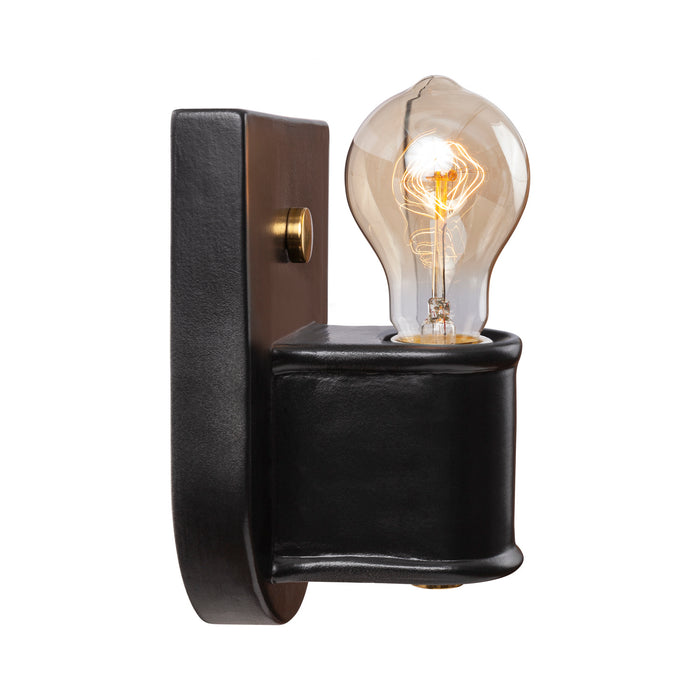 Justice Designs - CER-7031-CRB-BRSS - One Light Wall Sconce - American Classics - Carbon - Matte Black