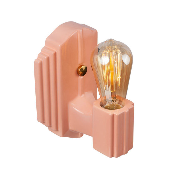 Justice Designs - CER-7041-BSH-BRSS - One Light Wall Sconce - American Classics - Gloss Blush