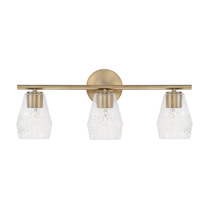 Capital Lighting - 145031AD-524 - Three Light Vanity - Dena - Aged Brass