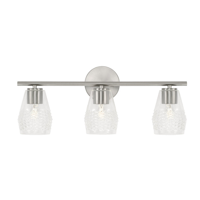 Capital Lighting - 145031BN-524 - Three Light Vanity - Dena - Brushed Nickel