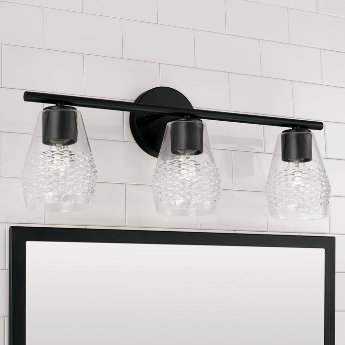 Capital Lighting - 145031MB-524 - Three Light Vanity - Dena - Matte Black