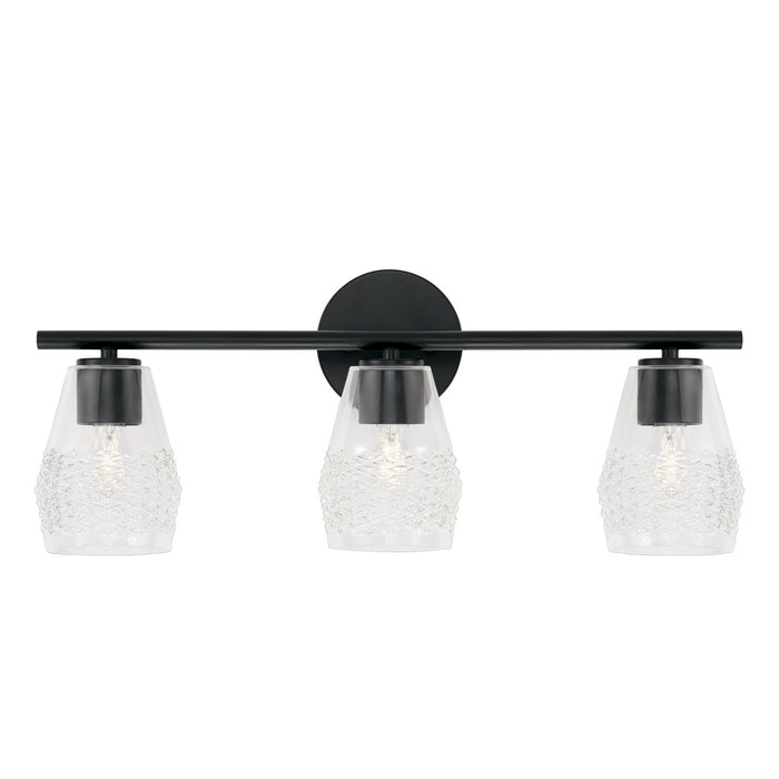 Capital Lighting - 145031MB-524 - Three Light Vanity - Dena - Matte Black