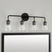 Capital Lighting - 145641KB-530 - Four Light Vanity - Amara - Matte Black with Brass