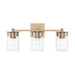 Capital Lighting - 146831AD-532 - Three Light Vanity - Mason - Aged Brass