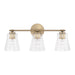 Capital Lighting - 146931AD-533 - Three Light Vanity - Baker - Aged Brass