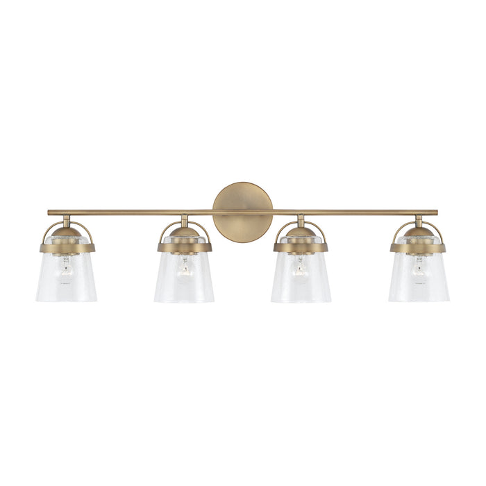 Capital Lighting - 147041AD-534 - Four Light Vanity - Madison - Aged Brass