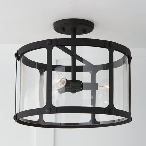 Capital Lighting - 244931BI - Three Light Semi-Flush Mount - Brennen - Black Iron