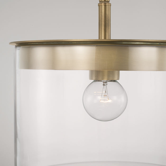 Capital Lighting - 246812AD - One Light Semi-Flush Mount - Mason - Aged Brass