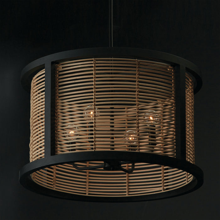 Capital Lighting - 344061FK - Four Light Pendant - Rico - Flat Black