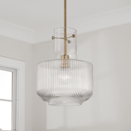 Capital Lighting - 345111AD - One Light Pendant - Nyla - Aged Brass