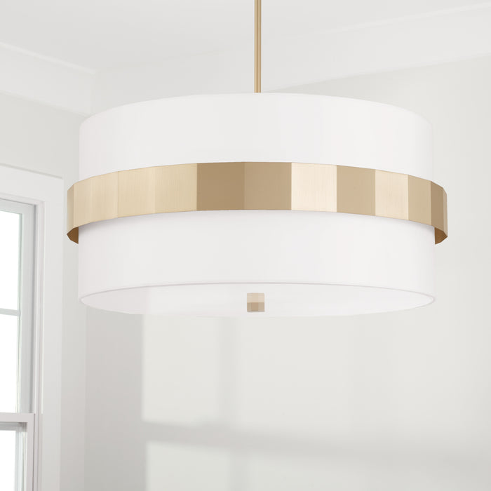 Capital Lighting - 346241SF - Four Light Pendant - Sutton - Soft Gold