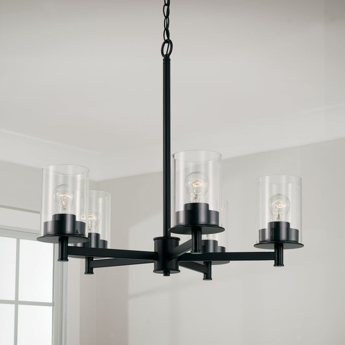 Capital Lighting - 446851MB-532 - Five Light Chandelier - Mason - Matte Black