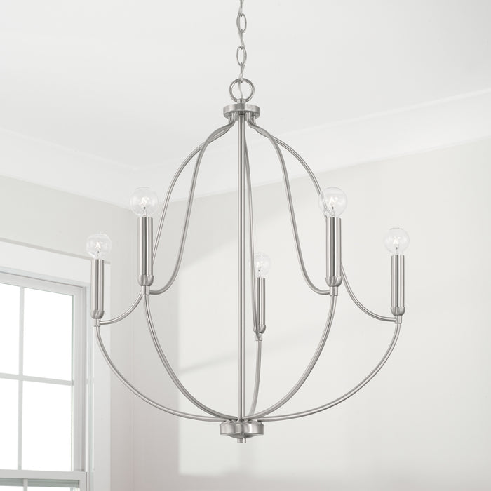 Capital Lighting - 447051BN - Five Light Chandelier - Madison - Brushed Nickel