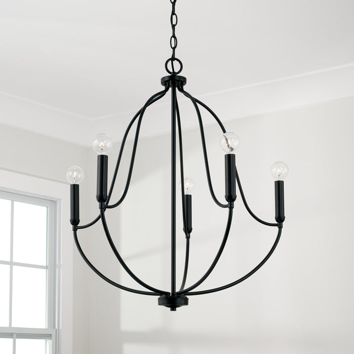 Capital Lighting - 447051MB - Five Light Chandelier - Madison - Matte Black