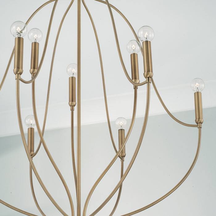 Capital Lighting - 447091AD - Nine Light Chandelier - Madison - Aged Brass