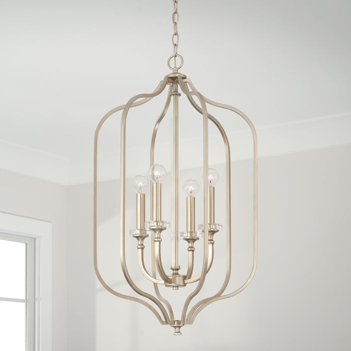 Capital Lighting - 544841BS - Four Light Foyer Pendant - Breigh - Brushed Champagne