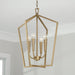 Capital Lighting - 545941AD - Four Light Foyer Pendant - Holden - Aged Brass