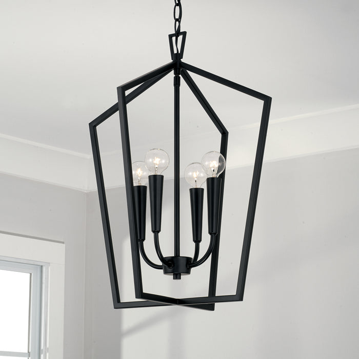 Capital Lighting - 545941MB - Four Light Foyer Pendant - Holden - Matte Black