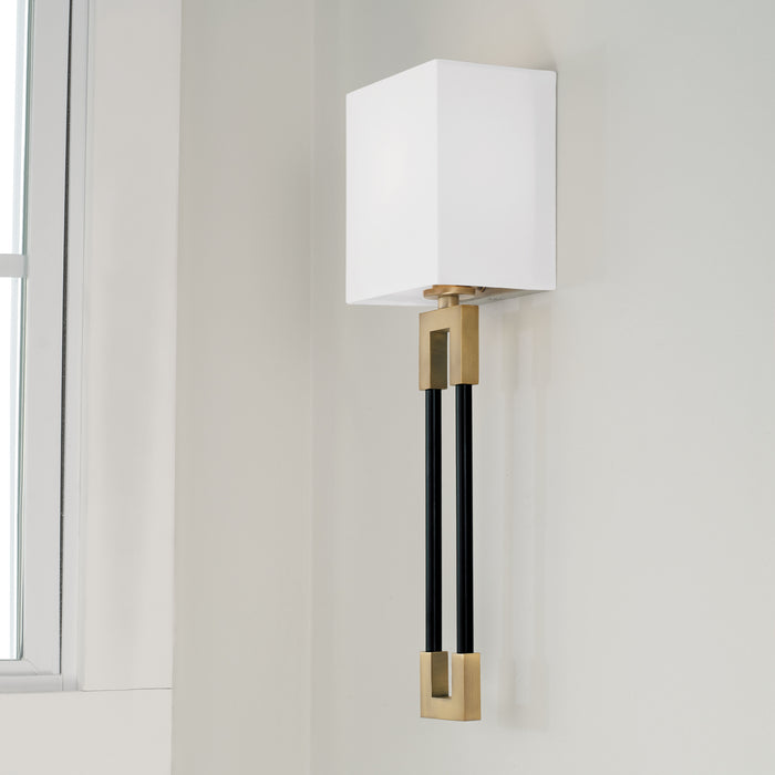 Capital Lighting - 644711AB - One Light Wall Sconce - Bleeker - Aged Brass and Black