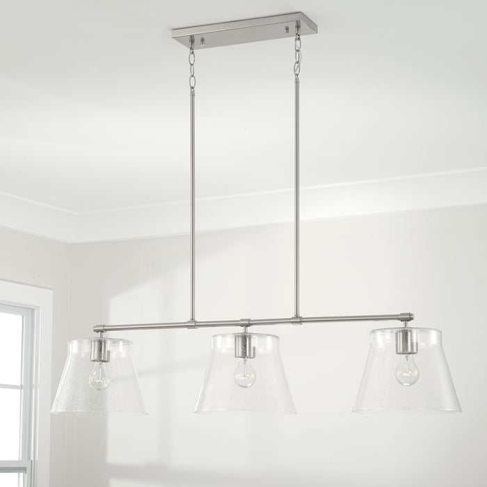 Capital Lighting - 846931BN - Three Light Island Pendant - Baker - Brushed Nickel