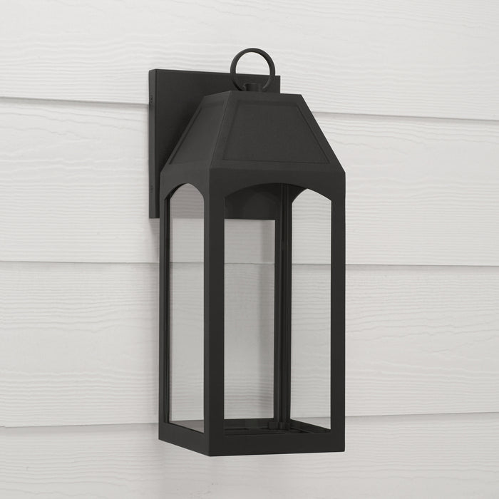 Capital Lighting - 946311BK-GL - One Light Outdoor Wall Lantern - Burton - Black