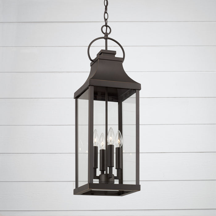 Capital Lighting - 946442OZ - Four Light Outdoor Hanging Lantern - Bradford - Oiled Bronze