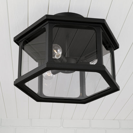 Capital Lighting - 946632BK - Three Light Outdoor Semi-Flush Mount - Walton - Black