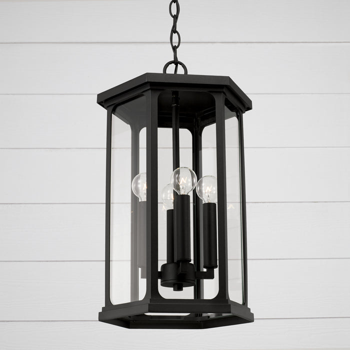 Capital Lighting - 946642BK - Four Light Outdoor Hanging Lantern - Walton - Black