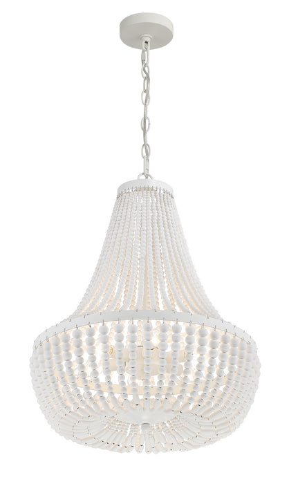 Crystorama - 608-MT - Six Light Chandelier - Rylee - Matte White