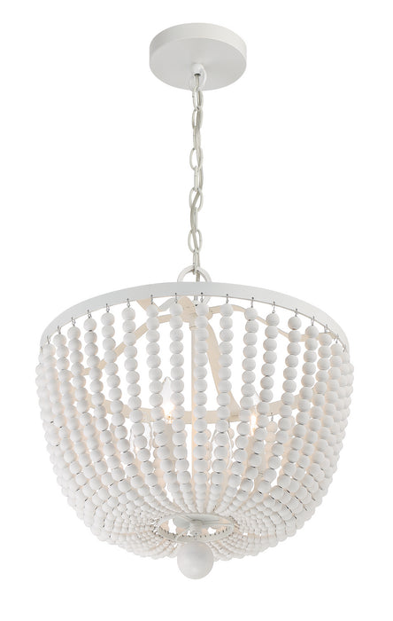 Crystorama - 604-MT - Four Light Chandelier - Rylee - Matte White