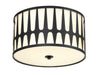 Crystorama - ROY-800-BK - Three Light Flush Mount - Royston - Black