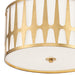 Crystorama - ROY-800-GA - Three Light Flush Mount - Royston - Antique Gold