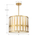 Crystorama - ROY-809-GA - Five Light Pendant - Royston - Antique Gold