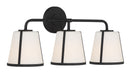 Crystorama - FUL-913-BK - Three Light Bath - Fulton - Black