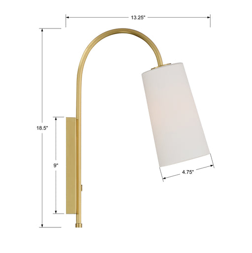 Crystorama - ALX-4501-AG - One Light Wall Sconce - Alexa - Aged Brass