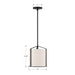 Crystorama - CAR-9201-BK - One Light Pendant - Carlyn - Black