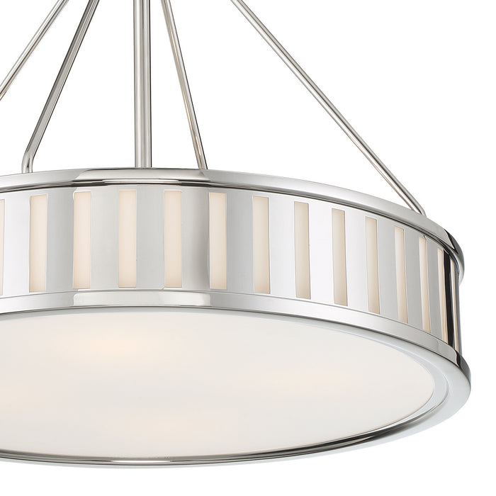 Crystorama - KEN-8304-PN - Four Light Pendant - Kendal - Polished Nickel