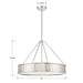 Crystorama - KEN-8306-PN - Six Light Pendant - Kendal - Polished Nickel