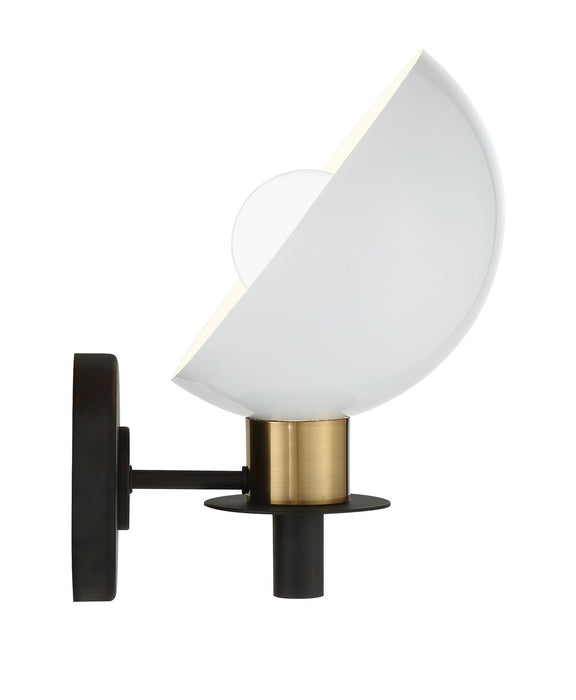 Crystorama - GIG-811-BK-AG - One Light Wall Sconce - Gigi - Black / Aged Brass