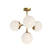 Alora - CH505426AGOP - Four Light Chandelier - Nouveau - Aged Gold/Opal Matte Glass