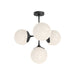 Alora - CH505426MBOP - Four Light Chandelier - Nouveau - Matte Black/Opal Matte Glass