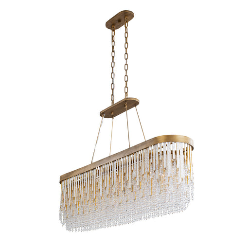 Varaluz - 359N06HG - Six Light Linear Pendant - Lafayette - Havana Gold