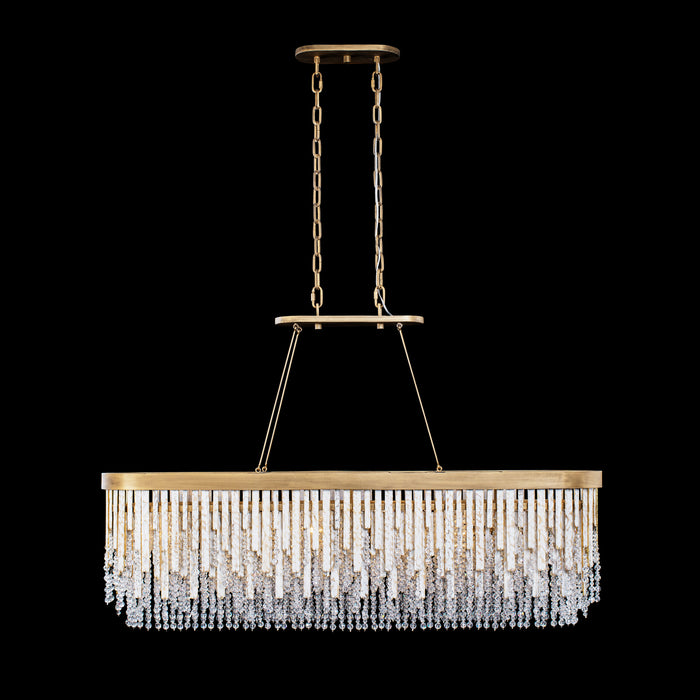 Varaluz - 359N06HG - Six Light Linear Pendant - Lafayette - Havana Gold