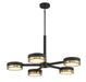 Savoy House - 1-1635-5-143 - LED Chandelier - Ashor - Matte Black with Warm Brass Accents